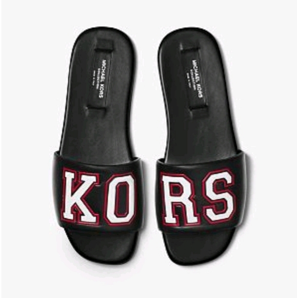 Delphine Michael Kors Collection Leather Slides - Picture 10 of 12